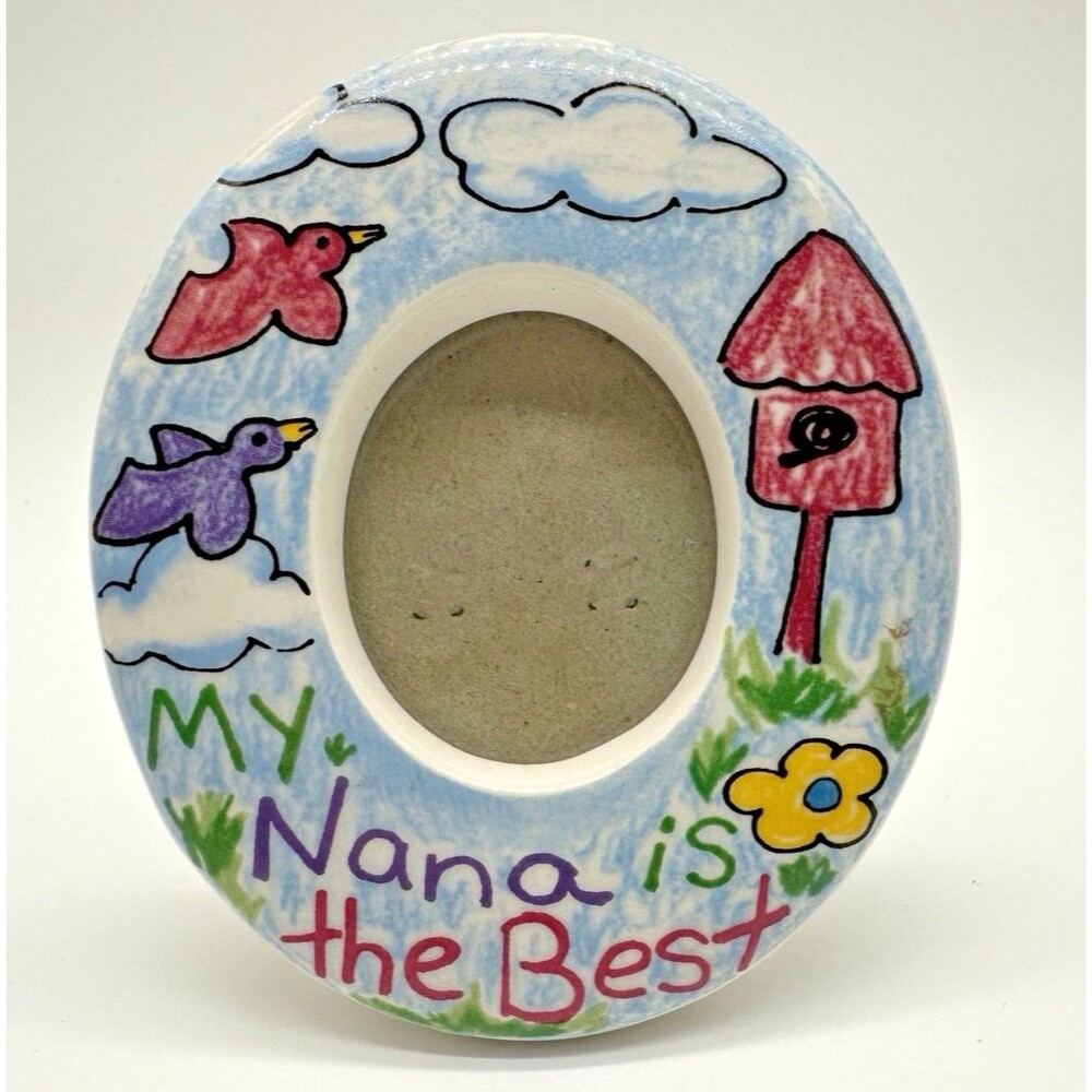 Russ Berrie My Nana Is The Best Magnetic Picture Frame Oval Ceramic